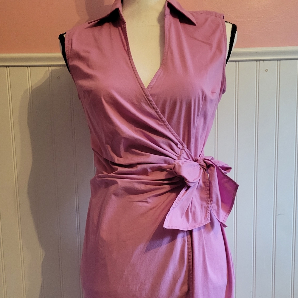 Express pink wrap dress